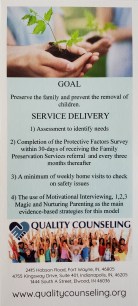 Quality Counseling Family Preservation Back