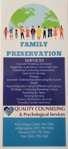 Quality Counseling Family Preservation Front